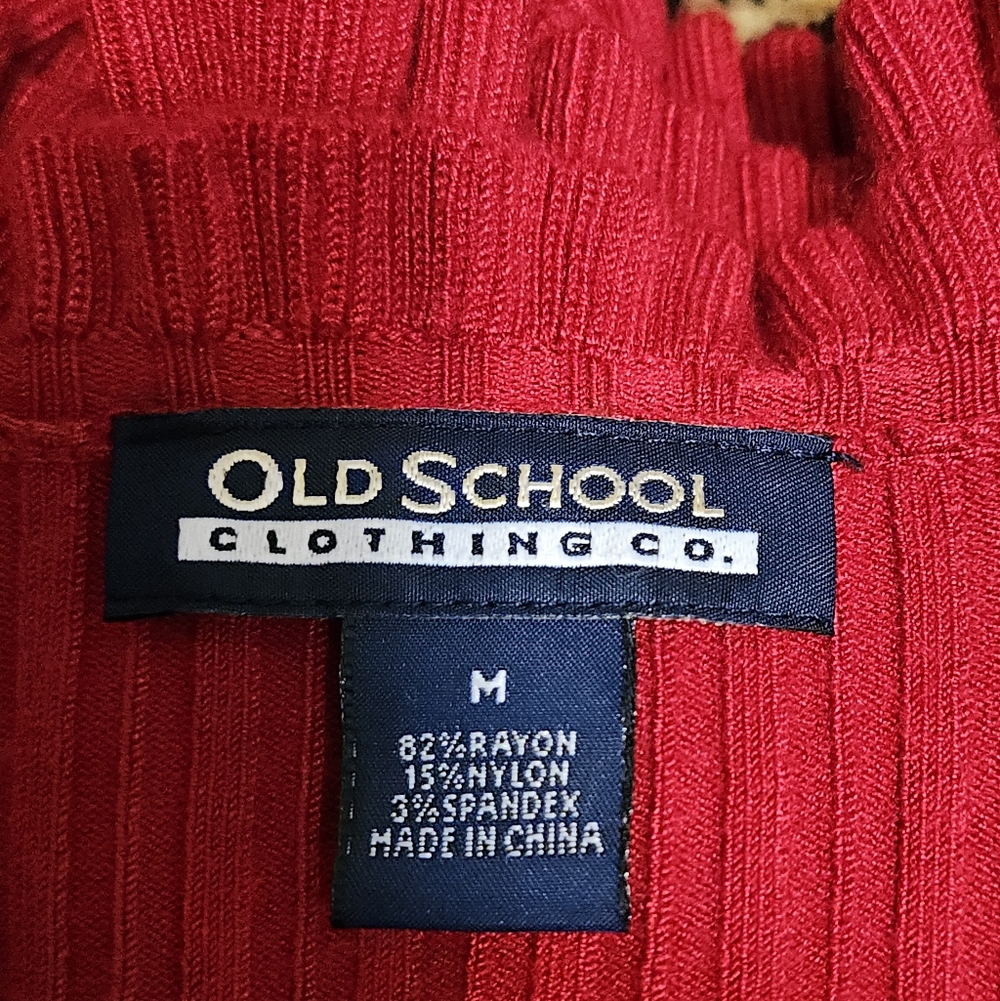 Chic Red Ribbed Ruffle Cardigan Sweater - Picture 5 of 5